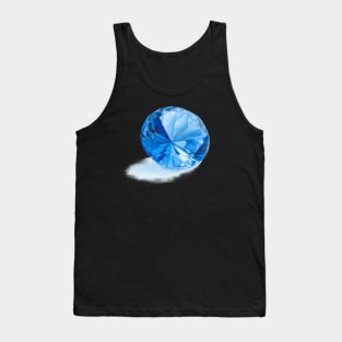 Blue Sapphire Gem Watercolour Painting Tank Top